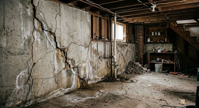 Basement Crack Repair in Moultonborough, NH