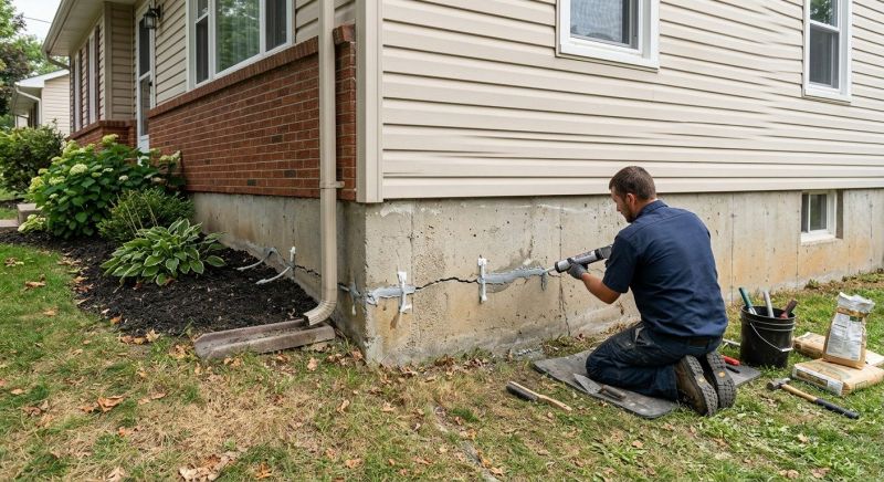 Cracked Foundation Repair in Belmont, NH