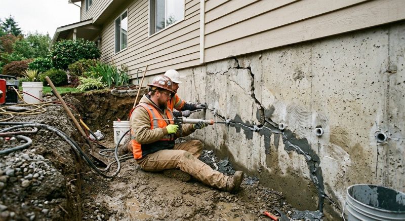 Cracked Foundation Repair in Plymouth, NH