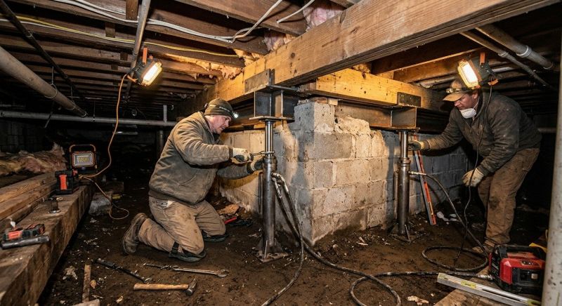 Crawlspace Foundation Repair in Carroll County, NH