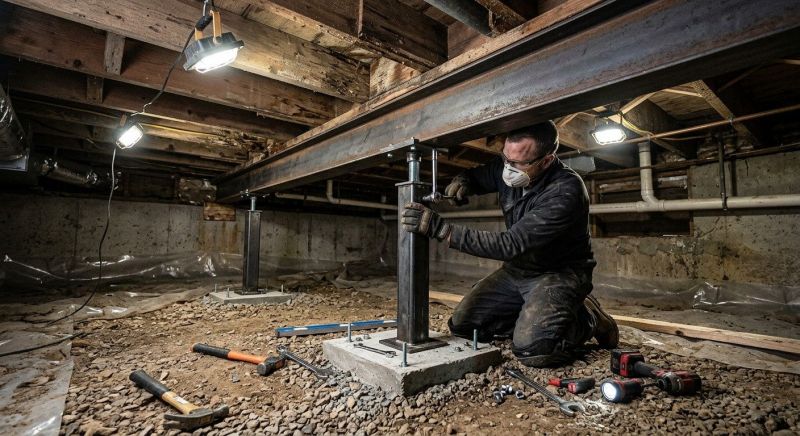 Crawlspace Structural Repair in Moultonborough, NH