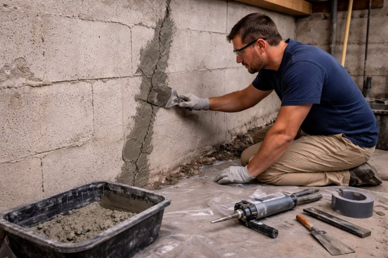 Foundation Crack Repair in Center Barnstead, NH