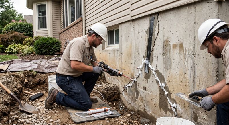 Foundation Cracks Repair in Moultonborough, NH