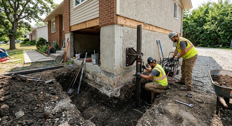 Foundation Pier Repair in Moultonborough, NH