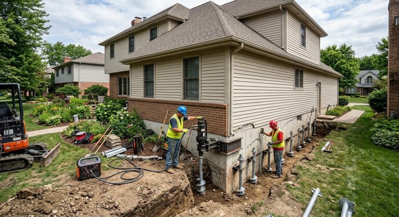 Helical Piers Installation in Moultonborough, NH