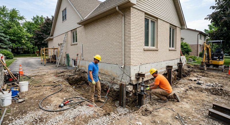 Helical Piers Installation in Moultonborough, NH