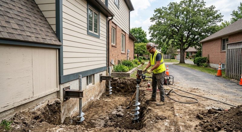 Helical Piers Installation in Moultonborough, NH