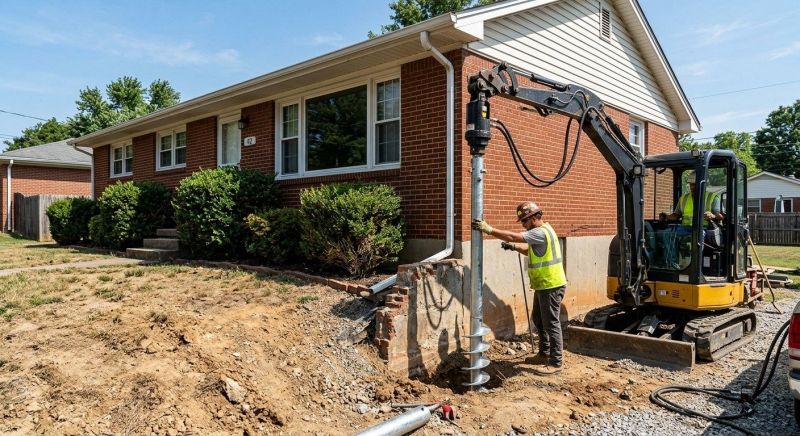 Helical Pile Installation in Moultonborough, NH