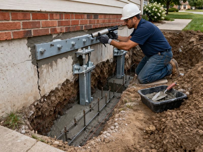Sinking Foundation Repair in Acton, ME