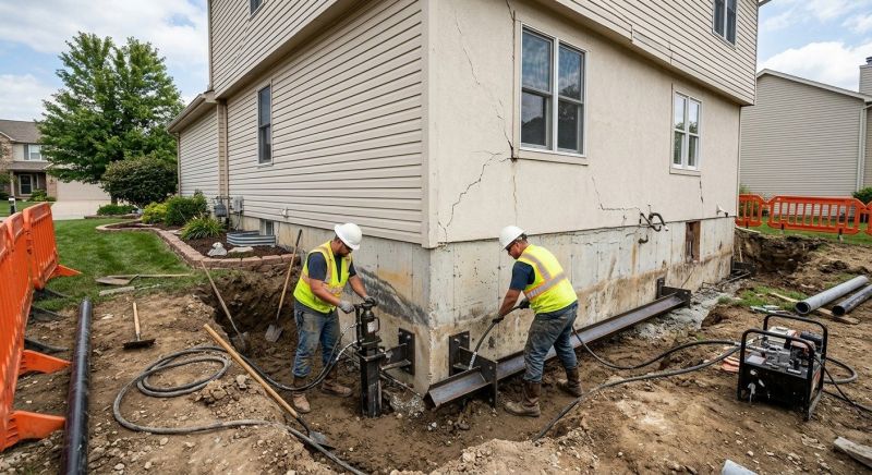 Sinking Foundation Repair in Belmont, NH