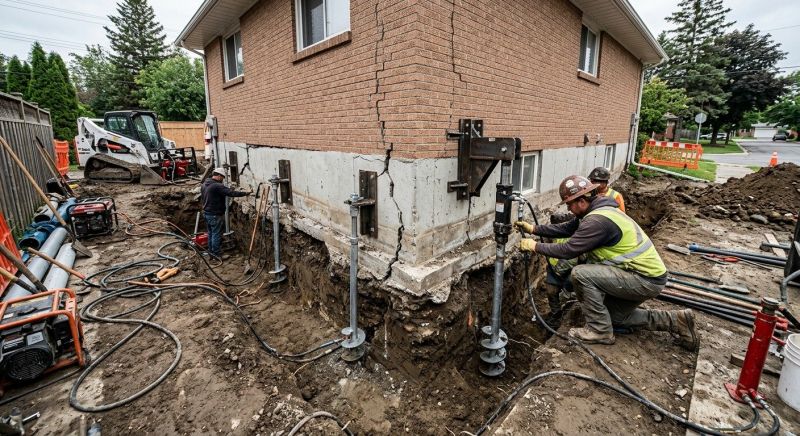 Sinking Foundation Repair in Belmont, NH