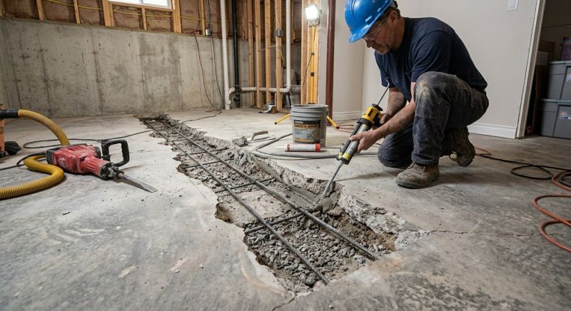 Slab Foundation Repair in Moultonborough, NH